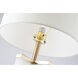 Canada 27 inch 100.00 watt White/Gold Table Lamp Portable Light